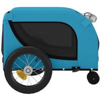 Hondenfietstrailer oxford stof en ijzer blauw en zwart - thumbnail