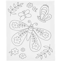 Creativ Company Schildercanvas met print, grote vlinder, d: 1,6 cm, afm 24x30 cm, 360 gr, 1 stuk - thumbnail