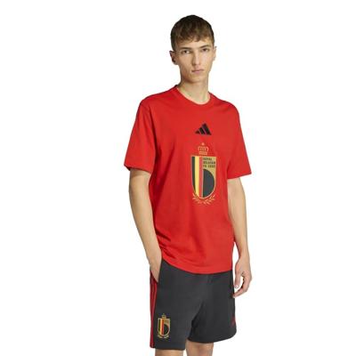 adidas België DNA Graphic T-Shirt 2026-2028 Rood Zwart