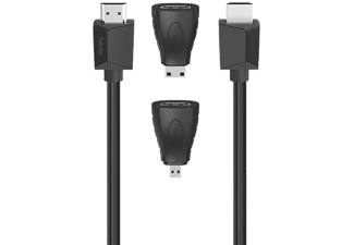 Hama High-speed HDMI™-kabel Ultra-HD 4K Ethernet 1,50 M + 2 HDMI™-adapter Hama High-speed HDMI™-kabel Ultra-HD 4K Ethernet 1,50 M + 2 HDMI™-adapter