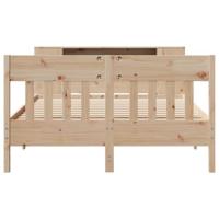 Bed met boekenkast zonder matras massief grenenhout 120x190 cm - thumbnail