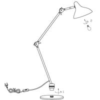Steinhauer Zwarte leeslampKasket 50cm - 2692ZW - thumbnail