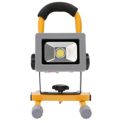 Oplaadbare en verwisselbare bouwlamp op accu met grondstandaard - 10 watt