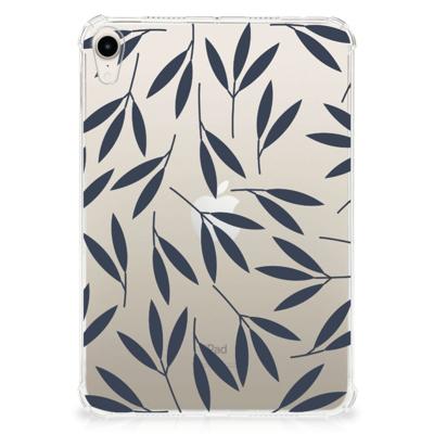Apple iPad mini 6 (2021) Siliconen Hoesje Leaves Blue