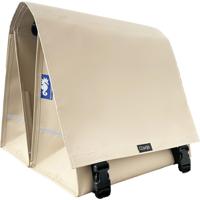 Dubbele Fietstas XL PVC 46L matt zand - thumbnail