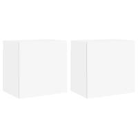 Tv-wandmeubels 2 st 40,5x30x40 cm bewerkt hout wit - thumbnail