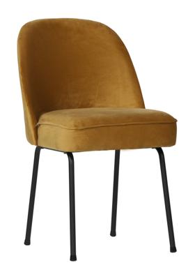 BePureHome Eetkamerstoel 'Vogue' Velvet, kleur Mosterd (Geel)
