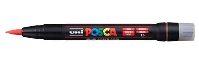 Paintmarker Uni POSCA PCF350 Brush 1-10mm rood Paintmarker Uni POSCA PCF350 Brush 1-10mm rood