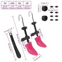 VidaXL Schoenspanners met schoenlepel eu 34-40 kunststof roze - thumbnail