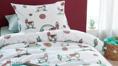 Beddinghouse Kids Lama Adventure dekbedovertrek multi 140x200/220