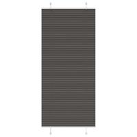 VidaXL Plissé rolgordijn 95x200 cm stofbreedte 94,4 cm polyester zwart - thumbnail