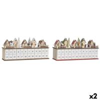 Adventkalender DKD Home Decor Hout 45 x 11 x 23 cm (2 Stuks) - thumbnail