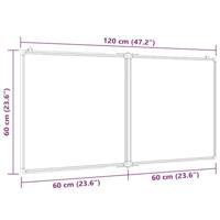 Whiteboard magnetisch inklapbaar 120x60x1,7 cm aluminium - thumbnail