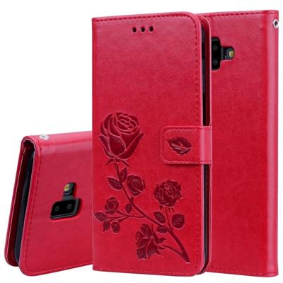 Rose reliëf horizontale Flip PU lederen case voor Samsung Galaxy J6 Plus met houder & kaartsleuven & portemonnee (rood) Rose reliëf horizontale Flip PU lederen case voor Samsung Galaxy J6 Plus met houder & kaartsleuven & portemonnee (rood)