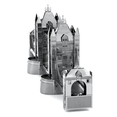 Eureka metal earth london tower bridge zilver editie - thumbnail