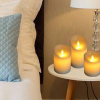 FlinQ Oplaadbare Kaarsenset - Paraffine - Set van 3 Kaarsen - Oplaadbaar - thumbnail