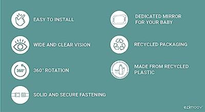 EZIMOOV EZI Mirror LED milieuvriendelijke autostoelspiegel zwart