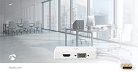 Nedis DisplayPort-Adapter | DisplayPort Male | Schakelbaar | 0.2 m | Wit | 1 stuks - CCGP37366WT02 CCGP37366WT02 - thumbnail