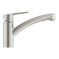 Grohe QuickFix Start keukenmengkraan met uittrekbare handdouche supersteel - thumbnail