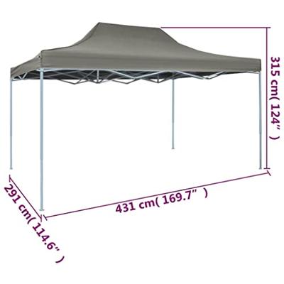 Tent pop-up inklapbaar 3x4,5 m antraciet
