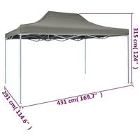 Tent pop-up inklapbaar 3x4,5 m antraciet - thumbnail