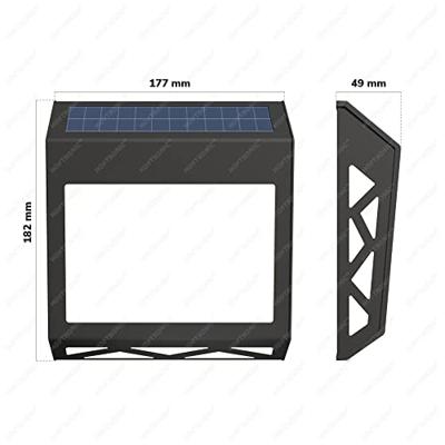 Numa - LED Solar Huisnummer - Wandlamp - 3000K Warm wit - 40 Lumen - Schemerschakelaar - Polykristal solar - IP65 - Zwart - Solar huisnummerverlichting