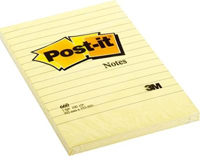 Memoblok post-it 660 lijn 102x152mm canary yellow Memoblok post-it 660 lijn 102x152mm canary yellow