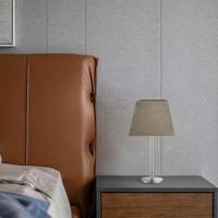 Lampenkap vierkant schuin | taps | linnen | stoffen lampenkap voor tafellamp | lampenkap met E27 fitting | B20cm D20cm H14cm | grijs - thumbnail