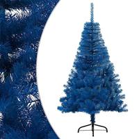 VidaXL Kunstkerstboom met standaard half 150 cm pvc blauw - thumbnail