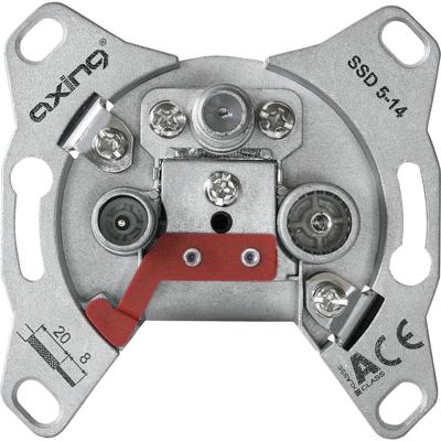 Axing SSD 5-10 Antennedoos TV, FM, Satelliet Inbouw (in muur) Doorvoerdoos Axing SSD 5-10 Antennedoos TV, FM, Satelliet Inbouw (in muur) Doorvoerdoos