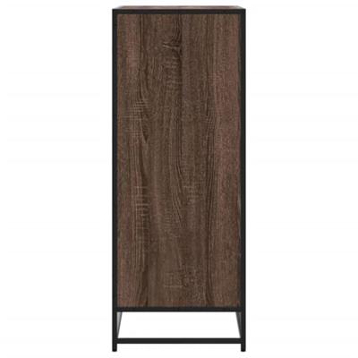 Schoenenkast 75x38x97,5 cm bewerkt hout en metaal bruin eiken