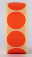 Sluitzegel / sticker / etiket rond 35mm 2000 stuks ORANJE - thumbnail