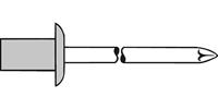 Gesipa Afdichtende blindklinknagel | klinknagelschacht d x l 4,8 x 14 mm | aluminium / staal | 500 stuks - 1433430 1433430 - thumbnail