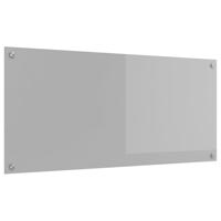 VidaXL Keuken spatscherm lichtgrijs 110 x 50 cm gehard glas - thumbnail
