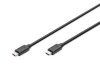 DIGITUS USB 3.2 Gen2 aansluitkabel - 1.0 m - USB C (St) naar USB C (St) - 10 Gbit/s - Type-C kabel - zwart - thumbnail