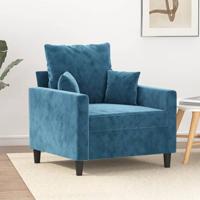 Fauteuil 60 cm fluweel blauw - thumbnail