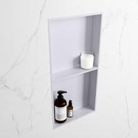 MONDIAZ EASY Nis 59,5x29,5cm in solid surface kleur Cale | Cale. 2 vakken geschikt voor in- of opbouw - thumbnail