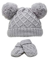 Soft Touch babymuts en wanten Diamond Knit acryl - thumbnail