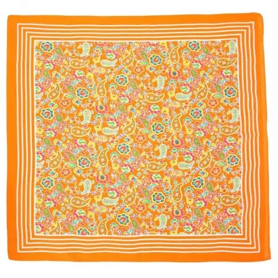 Boeren zakdoek Paisley Oranje 55 x 55 cm - Katoenen boerenzakdoek