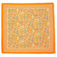Boeren zakdoek Paisley Oranje 55 x 55 cm - Katoenen boerenzakdoek - thumbnail