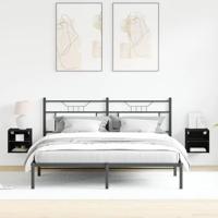 TV-kast 2 pcs Zwart 30 x 28.5 x 30 cm Bewerkt hout - thumbnail