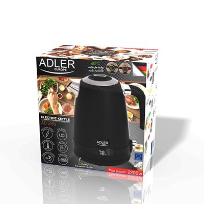 Adler AD 1295b Stalen Waterkoker 1,7 l Zwart