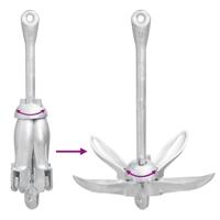 Anker inklapbaar 8 kg smeedijzer zilverkleurig - thumbnail