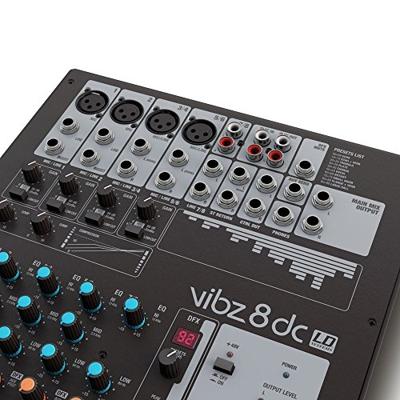 LD Systems VIBZ 8DC 8-kanaals PA-mixer met effecten en compressor