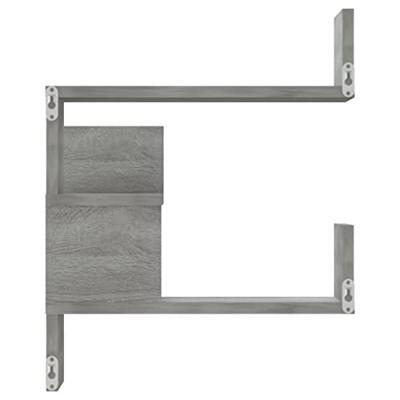 Hoekwandschappen 2 st 40x40x50 cm bewerkt hout grijs sonoma Hoekwandschappen 2 st 40x40x50 cm bewerkt hout grijs sonoma