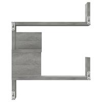 Hoekwandschappen 2 st 40x40x50 cm bewerkt hout grijs sonoma - thumbnail
