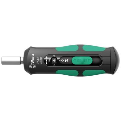 Wera 7515 Kraftform Safe-Torque Speed draaimomentschroevendraaier, 2-6 Nm, 1/4" x 2,0 Nm x 3,0 Nm x 4,0 Nm x 5,0 Nm x 6,0 Nm x 147.5 mm - 05075815001 Wera 7515 Kraftform Safe-Torque Speed draaimomentschroevendraaier, 2-6 Nm, 1/4" x 2,0 Nm x 3,0 Nm x 4,0 Nm x 5,0 Nm x 6,0 Nm x 147.5 mm - 05075815001