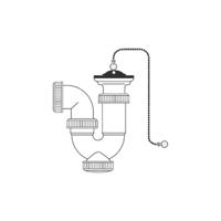 Washbasin Siphon Mirtak PVC - thumbnail