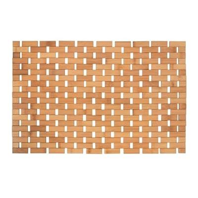 MSV Badkamerkleedje|badmat voor op de vloer - bamboe hout - 50 x 80 cm