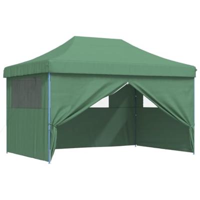 Partytent inklapbaar pop-up met 4 zijwanden groen